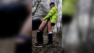 No condom tearing up and jizzing inwards acquaintance in the park - utter lenght flick