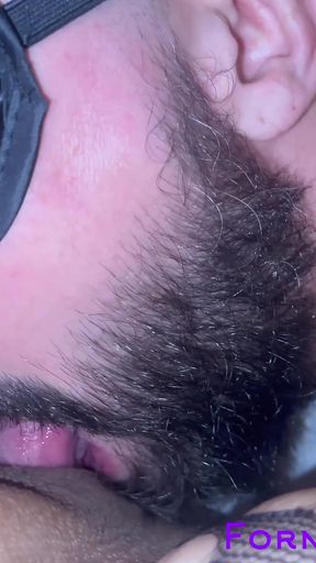 Blindfolded Slave Worshipping Fat Wet Pussy