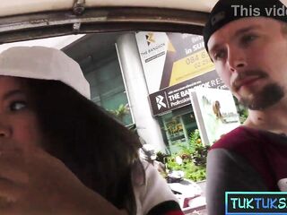 Tiny Asian teenie from Thailand picked up in public for sexy sex