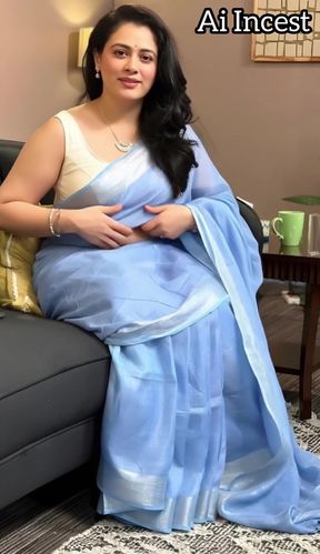Natural mom undresses to reveal big tits in a desi setting