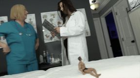 Tiny Man Gets Dominated In Medical Exam By Doctor Indica Jane & Nurse Kate England (HD 1080p MP4)