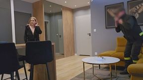 Fake Fire at Home? Real Fire in the Bedroom with This Hot Firefighter!