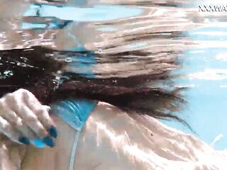 Hungarian petite skinny beauty Lana Lelani underwater