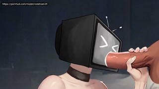 Tv Woman suck Cameraman dick (skibidi toilet porn hentai)