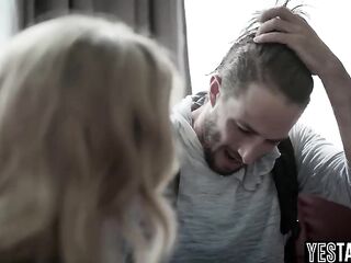 Large booty lonely mother I'd like to fuck step aunt seduces and rides large knob teen step nephew