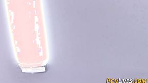 ”Teen in lingerie loves meat pleasing her well”