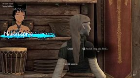 Curvy vampire woman with huge tits and big ass in Skyrim mod