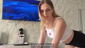 Russian chick was playing cards with her friend and it ended up in a hot fuck