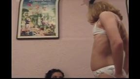 Panty Party for Two Amazing Teen Vintage Lesbian Couple (full Movie)