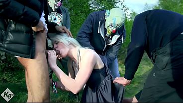 Teen Cum Slut Carly Rae Has Her Boyfriend Take Her To The Woods To Suck Off Perverted Older Guys While They Fuck