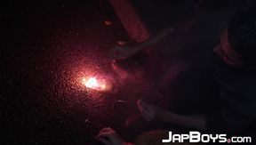 Jock Urano Gay sucks cock before anal plowing Japanese Ruito