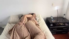 Hot Lesbian Action Beneath the Sheets on a Chilly Night
