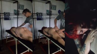 The masseuse oils up my ass with erotic massages