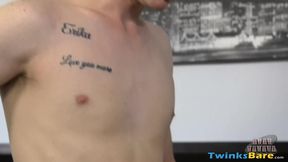 Inked stud Christ Tucker enjoys butt slapping Jason Shephard