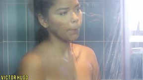 I film my girlfriend taking a bath
