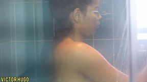 I film my girlfriend taking a bath