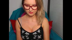 Sexy Girl Next Door with Big Tits and Glasses