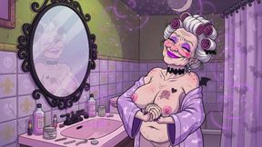 Bathroom Granny Ai Cartoon