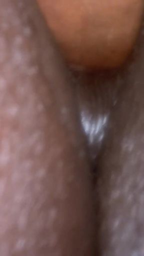 Oily Ebony Grind Session Slow Wet Close-Up Action   Clip 1
