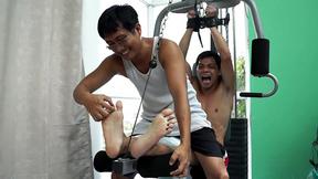 ”Ticklish Gym Buddy”