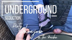Dirty Shoejob by a Hot Wife - Rossi’s painful Nikes in the Garden - 1080
