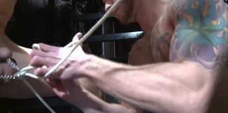 Dashing men play rough bondage games in exclusive perversions