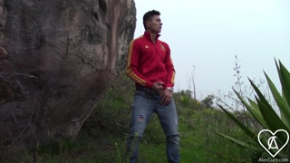 Sexy Twink Strips Naked and Takes Risks Outdoors