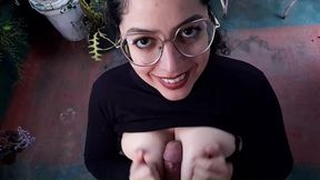 Risky rooftop blowjob while neighbors were nearby 👀 Part 1