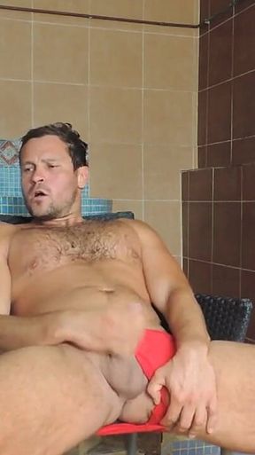 Country Boy Washes Himself in the Shower and Masturbate