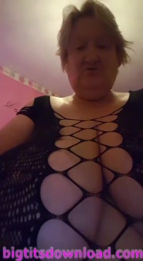 Granny with monster titties