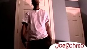 Hunky Gentleman strokes his long thick black dick until he cums a lot of juicy l