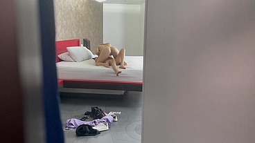 Horny lesbians caught fucking in a motel - Allison Sweet
