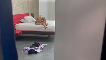 Horny lesbians caught fucking in a motel - Allison Sweet