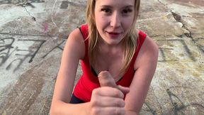 busted! blonde porn hoe caught filming in public by strangers! wheel of misfortune earns it s name!