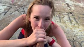 busted! blonde porn hoe caught filming in public by strangers! wheel of misfortune earns it s name!