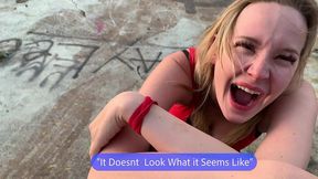busted! blonde porn hoe caught filming in public by strangers! wheel of misfortune earns it s name!