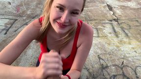 busted! blonde porn hoe caught filming in public by strangers! wheel of misfortune earns it s name!