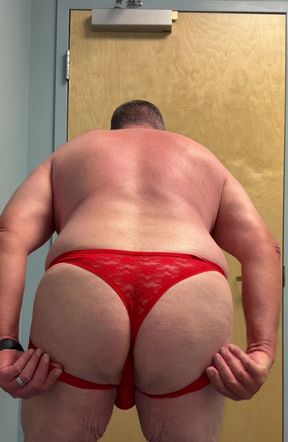 Stripping in Office Restroom
