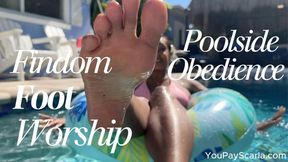 Poolside Obedience: Findom Foot Worship TAX