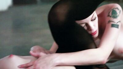 Beautiful ballet dancers having lesbo fun after the class