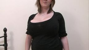 Purefilmstv - Perfect brunette milf strips on bed with various outfits and shows off her boobs
