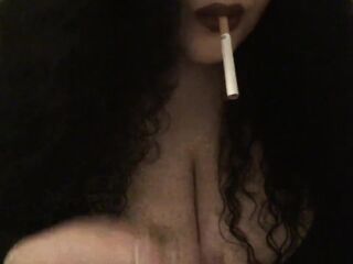 Dominant-Bitch Talking down to u LOSER as this babe Smokes