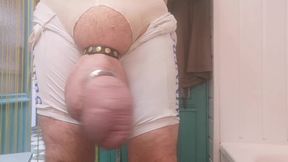 Bulging wanking monster show