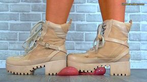 D57 Bug Cam - Ballbusting Boots Vol 1: Crushed Under My Deep Cleated Desert Boots - Trampling CBT Crush Boot Fetish