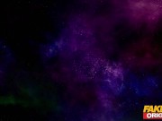 FAKEhub Space Taxi alien chick with huge tits in threesome
