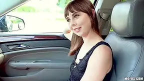 Shae Celestine And Tony Rubino - Gentle Brunette Risks Sitting Down On Strangers Cock