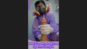 5 min POV Fully Hazmat PPE Gas Mask Nurse Luna collects a sperm sample