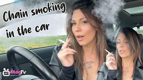 Chain smoking in the car