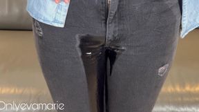 Rewetting Black Jeans 3 Times