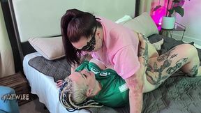 3 hotwives, 2 strap ons